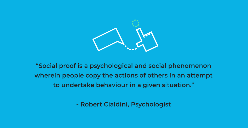 social proof definition Robert Cialdini